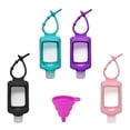 thumbnail image 2 of 4Pcs Random Color Travel Plastic Clear Bottles with Plastic Clear Silicone Sleeve Case Empty Squeezing Containers for Lotion Soap Lotion, 2 of 9