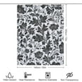 thumbnail image 2 of Black White Floral Seamless Pattern Design Shower Curtain for Bathroom Bath Curtain Polyester Fabric Waterproof Bathroom Curtain with 12 Hooks, 2 of 7