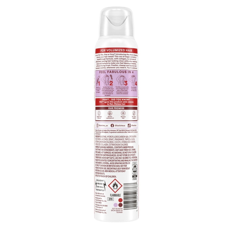 Batiste Volumizing Dry Shampoo, Oil Control Spray photo 8