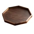 thumbnail image 3 of Bandeja de Servir para Café Plato de Aperitivos Bandeja Otomana de Madera con Forma Octagonal Única Y Superficie Pulida Adecuado para de Café, 3 of 9