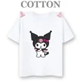 thumbnail image 3 of Camiseta de algodón Kuromi para niños, camiseta informal de verano de manga corta con estampado de anime My Melody Sanrio Kawaii, regalo para niño y niña, 3 of 5