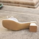 thumbnail image 2 of Zapatillas de Verano para las Mujeres Fish-Mouth Malla Bowknot Mulas de Tacón Alto Tacón Grueso Toe Abierto de Tamaño Grande Slide Interior Casual, 2 of 6