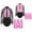 Pink, variant on Kids Girls Color Block Long Sleeve Leotard with Shorts Set Gymnastics Dance Unitards Biketards Dancewear Pink 12
