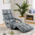 thumbnail image 2 of Costway 6-Position Adjustable Floor Chair for Adults Foldable Lazy Sofa for Living Room Grey, 2 of 10