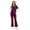 Deep Burgundy, variant on VIAOLI Women's Medical Scrubs Set - Quick Dry V-Neck Top with Pants, Multiple Pockets, Adjustable Drawstring, 10 colors