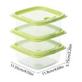 thumbnail image 3 of 3-Piece Glass Food Storage Container Set | 460ml Clear Refrigerator Boxes with Locking Lids | Stackable Space-Saving Design for Leftovers Snacks & Meal Prep, 3 of 6