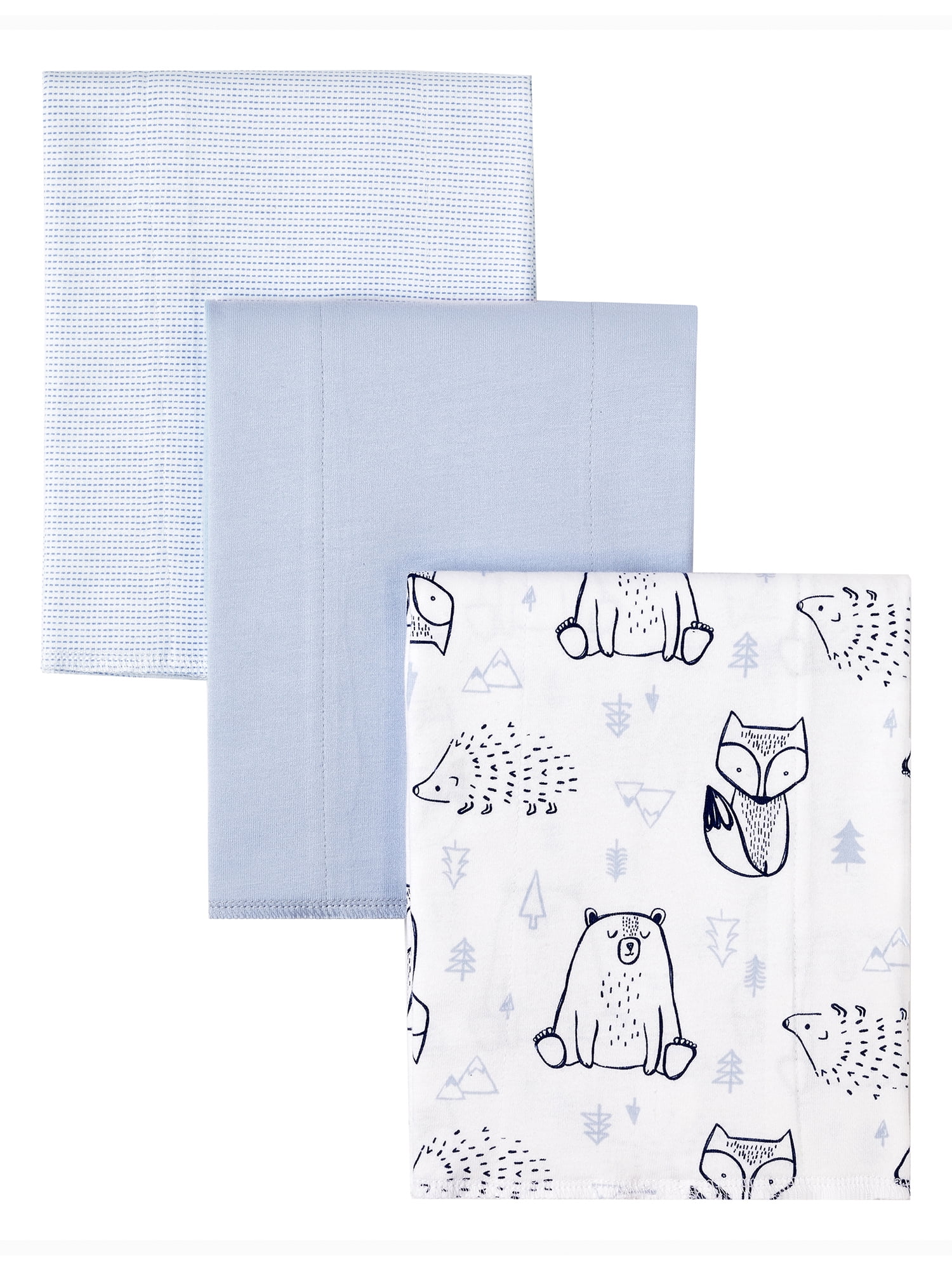 Little Star Cotton Burp Cloth, 3pk Boys