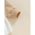 thumbnail image 6 of Bagilaanoe Newborn Baby Girl Boy Oversized Romper Sweatshirt Long Sleeve Bodysuits Contrast Color Pullover 6M 12M 18M 24M Infant Casual Tee Tops, 6 of 8