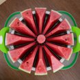 thumbnail image 3 of Rebanadora de Sandía Cortador de Melón de Acero Inoxidable Divisor de Frutas de Cocina - 30.5x20.5cm Sunnimix Satchelon Slicer, 3 of 8