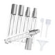 thumbnail image 1 of 5 botellas de perfume de vidrio de 10 ml, mini, compactas, portátiles, resistentes, con dispensador. Plata, 1 of 9