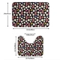thumbnail image 3 of Yiaed Rainbow Flowers Print Bathroom Mat Set 2 Pieces Mat Anti-Skid Pad Ultra Soft and Absorbent Bathroom Bath Mat Contour Bath Rugs for Toilet Base, 3 of 6