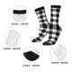 thumbnail image 5 of Balery White And Black Plaid Calcetas Largas con Estampado para Hombre y Mujer – Suaves y Transpirables, Talla Única (US 5-11), 5 of 6