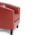 thumbnail image 4 of WyndenHall  Parker 30-in. Wide Tub Chair - 30 inch Wide Accent Chairs Red Foam,Faux Leather Faux Leather, 4 of 4