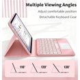 thumbnail image 5 of Detachable Bluetooth Keyboard Case with Multi-Touch Trackpad & 2.4G Wireless Mouse for 2025 Lenovo Idea Tab Plus 12.1" / Tab K12, Round Keys，Pink, 5 of 8