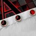 thumbnail image 4 of Erosebridal Letter Monogrammed A Boy Blackout Curtains Set of 2 (52x84 Each),Teens Children Black Red Futuristic Cubes Window Curtains, 4 of 6