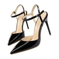 thumbnail image 2 of XIMIN Women High Heeled Sandal Sexy Pointed Toe High Heel Slingback Pumps Sandals Cutout Strappy Stiletto Slip on Formal Casual Shoes Party Wedding (7, Black), 2 of 4