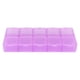 thumbnail image 2 of Caja de almacenamiento de plástico púrpura cuadrada, 10 rejillas, contenedor divisor de joyería para cuentas, manualidades, artículos de arte de uñas, 2 of 8