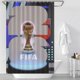 thumbnail image 3 of FIFA Cortina de Ducha para Baño Decoración del Hogar, Cortinas de Baño Impermeables Duraderas, Cortina de Baño, Decoración de Baño para Adultos Niñas Niños, Regalos para Casa 119cmX180cm, 3 of 6