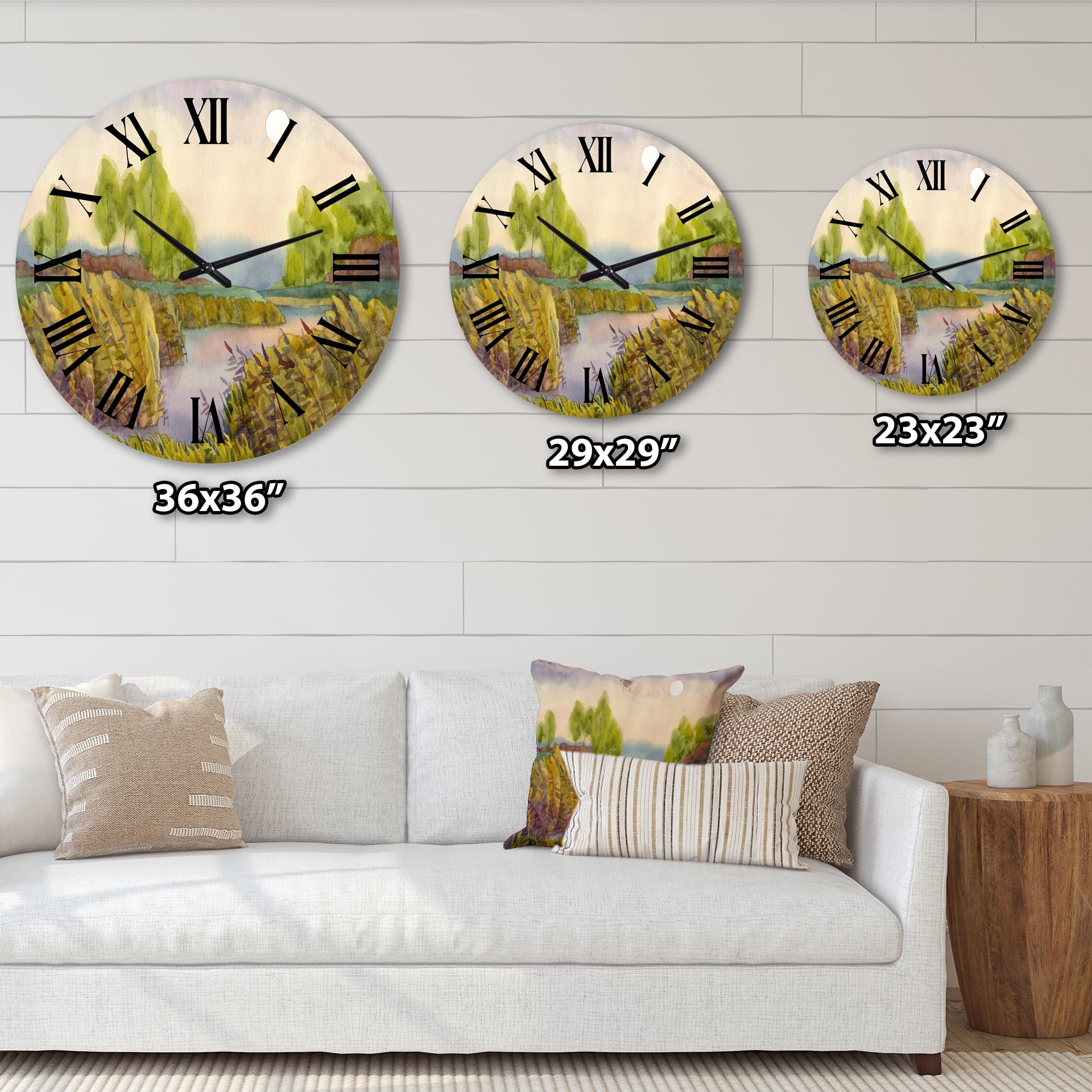 Designart 1 in Quartz Coastal Wall Clock