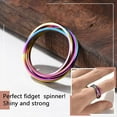 thumbnail image 3 of Three-ring Rotating Ring For Couple Creative Personalized Anxiety Relief Rings Women Geometric Jewelry, 3 of 10