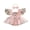 Pink, variant on BemeyourBBs Baby Girls First Birthday Outfit 1st Birthday Party Dress Newborn Fairy Tulle Tutu Romper Dress Fly Sleeve Floral Embroidery Bodysuit Princess Party Cake Smash Dresses Headband