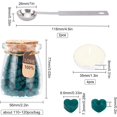 thumbnail image 2 of Wax Seal Beads Teal Heart Shape Sealing Wax Beads Packed in Glass Jar with 4pcs Candles 2pcs Wax Spoon 220pcs Sealing Wax Kit for Halloween Wedding Invitation Gift Wrap(Teal) DIY, 2 of 6