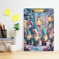 thumbnail image 6 of Wobogo Cute Christmas Gnomes Acrylic Writing Pad Silver Clip Stardard Size A4 Office Decorative for Students Workers 12.5×9in, 6 of 10