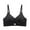 Black, variant on Women's Everyday Bra - Seamless Gathering Bralette with Heart Cutout, Thin Wirefree Comfort Underwear for Daily Wear