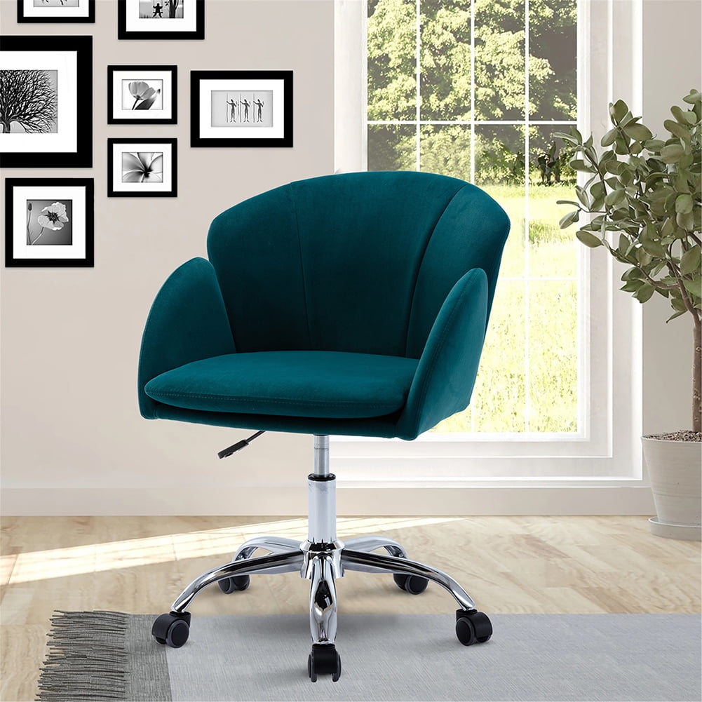 Kepooman Modern Swivel Shell Office Chair for Living Room/Bedroom, Adjustable Upholstered Leisure Arm Chair, Teal Kepooman Modern Swivel Shell Office Chair for Living Room/Bedroom, Adjustable Upholstered Leisure Arm Chair, Teal