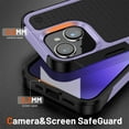 thumbnail image 3 of JTCASES for iPhone 14 Case, Hybird PC TPU Anti-slip, Shockproof  Bumper, Military Drop Resistant, Rugged Heacy Duty Full Body Protective Shell for iPhone 14, Slim Fit for Girls Men, Lightpurple, 3 of 8