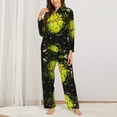 thumbnail image 2 of Pajama Sets for Women 2 Pcs, Ball Button Down Long Sleeve Sleepwear Lounge PJ Sets, 2 of 6