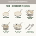 thumbnail image 2 of GreenPan Essence 10 Piece Ceramic Nonstick Cookware Set, Clay, 2 of 8