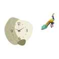 thumbnail image 1 of Escultura de reloj de pared de dibujos animados silenciosos, decoración sencilla para habitación, figura de , reloj colgante, adorno, 1 of 8