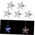 thumbnail image 4 of Raindrops 5Pcs Hanging Star Decorations Transparent Plastic Led Lighted Christmas Design 9Cm X 9Cm X 2.5Cm, 4 of 6