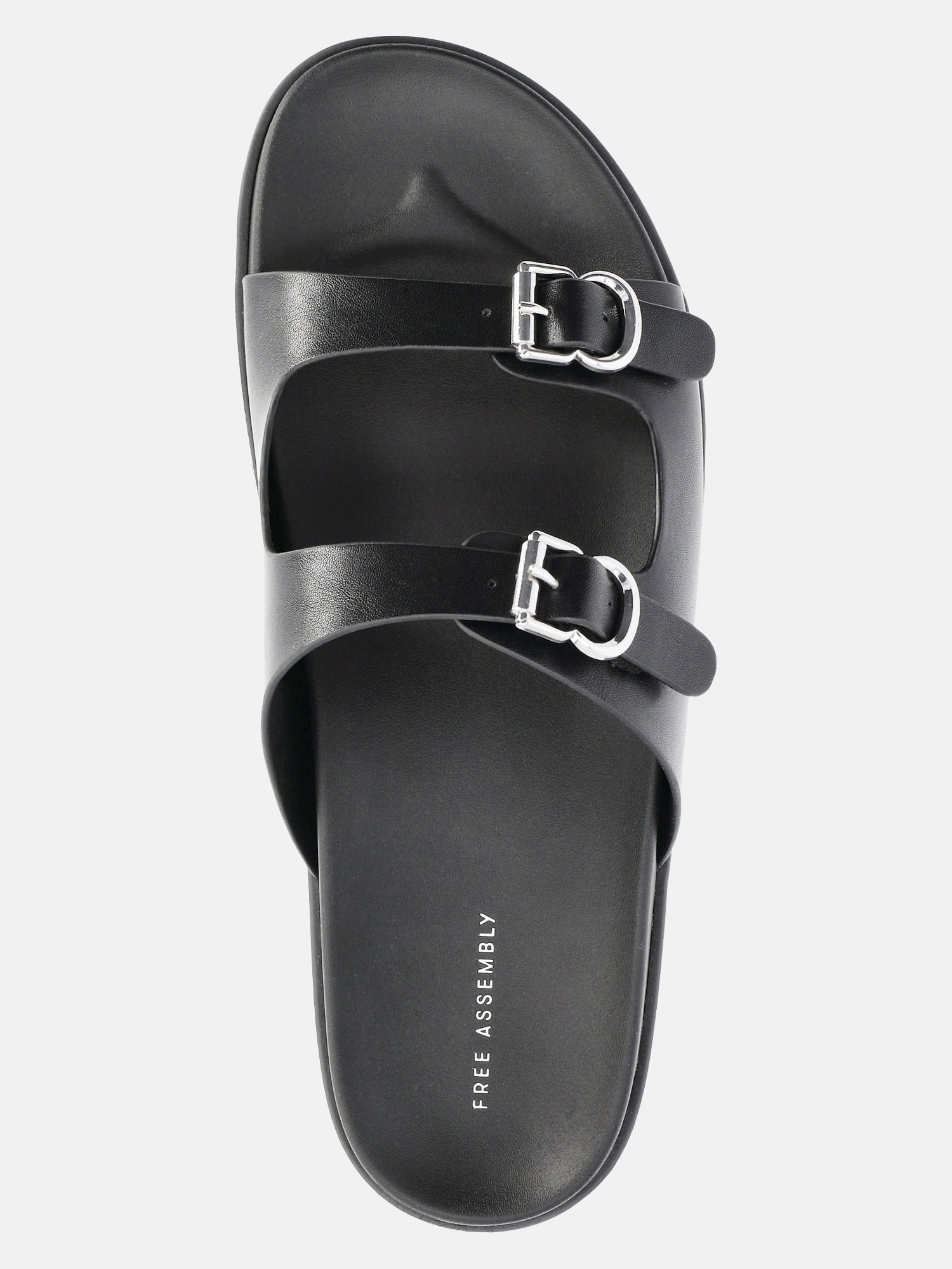 Free Assembly Women's Double Strap Footbed Slide Sandals