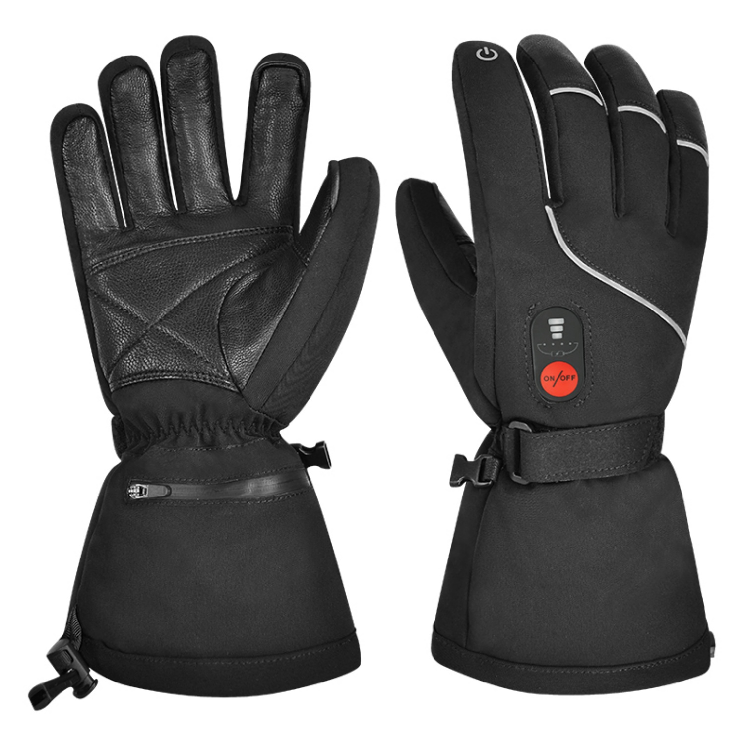 SNOW DEER Heated Gloves for Men Women Rechargeable Heated Ski Gloves Touchscreen Waterproof Electric Heated Fishing Gloves for Winter Outdoor Work Skiing Hiking Camping Raynaud Riding