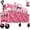 Pink, variant on 34'' Extra Long Collapsible Wagons Carts Foldable, 360LBS Heavy Duty Folding Beach Wagon Cart with Wheels, Portable Utility Outdoor Wagon for Grocery, Shopping, Garden, , Camping,