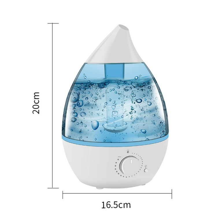 Humidifier And Humidity Thermometer, Ultrasonic Humidifier With 300ml Water  Tank, Automatic Switch-off And Super Quiet, Cool Night Light Function For