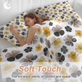 thumbnail image 5 of Botanical Flowers Bedding 3 Piece Duvet Cover Set Full Size, Farmhouse Yellow Gray Floral Plants Soft Microfiber Comforter Cover with Zipper Closure & Pillowcases, Wrinkle & FadeResistant Quilt Cover, 5 of 9