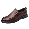 thumbnail image 1 of BOBOGOJP Chaussures pour Hommes Mode Confortables en Cuir Habillées Décontractées Mocassin Chaussure (Brun,9), 1 of 5