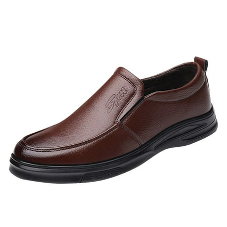 Rrunsv Shoes for Men Men S Dress Shoes Casual Oxford Shoes Business Formal Shoes Brown 44