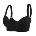 thumbnail image 7 of YDFCWXW Front Closure Push up Bra for Women Plus Size Underwire Seamless Support Everyday Bra (Black, 46FG), 7 of 7