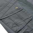 thumbnail image 4 of Fitoron Men's Cargo Pants, Fall Winter with Pockets Casual Elastic Waist Full Length Pants for Men Dark Gray, 4 of 7
