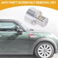 thumbnail image 2 of Wheel Lock Lugnut - Car 077 Anti-theft Screw Nut Removal Key Socket - for BMW MINI COOPER Zinc Plated Alloy Steel Silver Tone - 1 Pc, 2 of 6