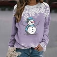 thumbnail image 2 of symoid Sweatshirt for Women Christmas and Thanksgiving Fashion Gifts for Women New Womens Fall Fashion Purple L, 2 of 7