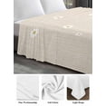 thumbnail image 5 of Queen Size Flat Sheet Only, Spring Floral Soft Brushed Microfiber Bed Sheets, White Daisy Farmhouse Linen Texture Hotel Quality Breathable Bedding Top Sheet, Easy Care, 90"x102", 5 of 9