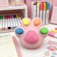 thumbnail image 5 of Pink Cat Paw Shaped Highlighter With 5-In-1 Color Function High Saturation Ink And Detachable Design For Students And Journal Enthusiasts, 5 of 6