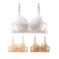 thumbnail image 4 of Romacci Womens Sexy Lace Bra Deep V Underwire Plus Plunge Lingerie 34D, 4 of 4