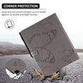 thumbnail image 3 of TECH CIRCLE for iPad Pro 11 Inch 4th/3rd/2nd/1st Generation Case,iPad Air 11-inch/5th/4th Generation Case,Embossed Butterfly Auto Sleep/Wake PU Leather Smart Stand Girls Cute Folio Pocket Cover,Gray, 3 of 6