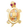 thumbnail image 1 of 14K 3C Turtle Pendant, 1 of 1